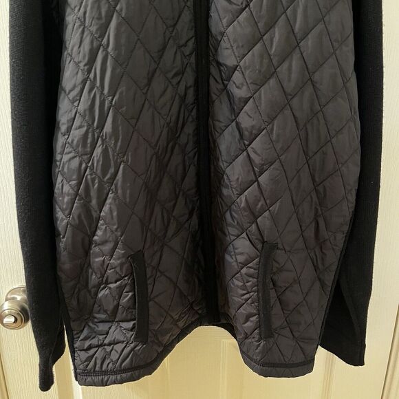 Codice Black Quilted Sweater Jacket Full Zip Men's Size 56 - Picture 3 of 11